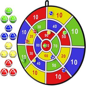 26 Inch Kids Dart Board With 12 Sticky Balls; Boys Toy; Indoor/Sport Outdoor Fun Party Game Toy For 3 4 5 6 7 8 9 10 11 12 Years Old Boys And Girls Bi