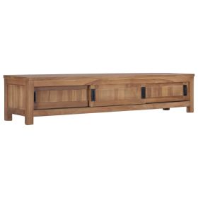 TV Cabinet 59.1"x11.8"x11.8" Solid Teak Wood