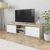 TV Cabinet Concrete Gray 47.2"x11.8"x13.9" Chipboard