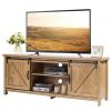 TV Stand Media Center Console Cabinet Sliding Barn Door for TV's 60''