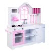 Kids Wood Kitchen Toy Cooking Pretend Play Set Toddler Wooden Playset