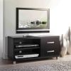 Modern TV Stand with Storage for TVs Up To 40&quot;; Black