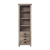 Modern Farmhouse 72" Tower Bookcase;  Rustic Gray