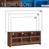 Modern TV Stand with Storage for TVs Up To 60&quot;; Hickory