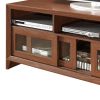 Modern TV Stand with Storage for TVs Up To 60&quot;; Hickory