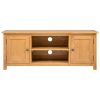 TV Cabinet 43.3"x13.8"x17.3" Solid Oak Wood