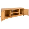 TV Cabinet 43.3"x13.8"x17.3" Solid Oak Wood