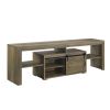 Wasim TV Stand; Rustic Oak Finish LV01102