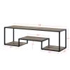 Idella TV Stand in Rustic Oak &amp; Black Finish LV00888