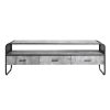 Raziela TV Stand; Concrete Gray &amp; Black Finish LV01142