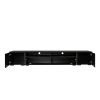 Extended; Minimalist Design TV stand with Color Changing LED Lights; Modern Universal Entertainment Center; High Gloss TV Cabinet for 90+ inch TV; Bla