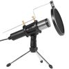 Professional Condenser Microphone Studio Recording Cardioid Microphone w/180 Degree Tripods Pop Filter