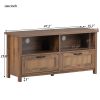 TV Stand; Two doors of TV cabinet; used for TV cabinet with a maximum size of 55 inches; rattan cabinet door; slide rail design; modern TV cabinet; ye