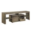 Wasim TV Stand; Rustic Oak Finish LV01102