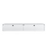 180 Wall Mounted Floating 80&quot; relief TV Stand with 20 Color LEDs White