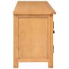 TV Cabinet 43.3"x13.8"x17.3" Solid Oak Wood