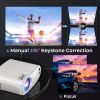 Native 1080P WiFi Mini Projector, Upgrade 9200L HD Portable Outdoor Video Projector, LED Pic Projector Compatible w/iOS&Android Phone/VGA/USB/AV/TV/PC