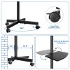 Modern Rolling TV Stand Mobile TV Cart for 23 to 55 inch Flat TVs; Black