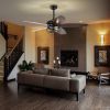 52' Ceiling Fans with Lights Remote Control; Ceiling Fan with 5 Blade for Living Room