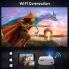 Native 1080P WiFi Mini Projector, Upgrade 9200L HD Portable Outdoor Video Projector, LED Pic Projector Compatible w/iOS&Android Phone/VGA/USB/AV/TV/PC