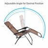 Zero Gravity Reclining Lounge Patio Chairs, 2PC, Brown