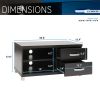 Modern TV Stand with Storage for TVs Up To 40&quot;; Black