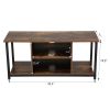 TV Stand for TV up to 50 inch 3 Tier Entertainment Center Modern TV Stand Media Console Table with Open Shelving Storage Wood Retro Industrial TV Cabi