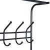 Clothes Rack Heavy Duty Metal Garment Rack Small Clothing Rack with Bottom Shelves for Bedroom, Walnut & Black