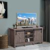 TV Stand Sliding Barn Door Entertainment Center for TV's up to 55'' with Storage