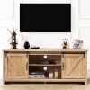 TV Stand Media Center Console Cabinet Sliding Barn Door for TV's 60''