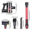 Cordless Vacuum Cleaner, whall 25kPa Suction 4 in 1 Foldable Cordless Stick Vacuum Cleaner, 200W Brushless Motor 40 Mins Runtime, Lightweight Handheld