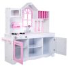 Kids Wood Kitchen Toy Cooking Pretend Play Set Toddler Wooden Playset