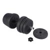 Weight Dumbbell Set 66 LB Adjustable Cap Gym Barbell Plates Body Workout