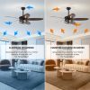 52' Ceiling Fans with Lights Remote Control; Ceiling Fan with 5 Blade for Living Room