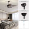 52' Ceiling Fans with Lights Remote Control; Ceiling Fan with 5 Blade for Living Room