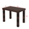 Bar Stool-Table and Chair Set of 5 Brown Gradient