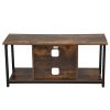 TV Stand for TV up to 50 inch 3 Tier Entertainment Center Modern TV Stand Media Console Table with Open Shelving Storage Wood Retro Industrial TV Cabi