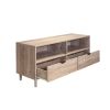 Rustic Oak TV Stand with 2 Drawer and Open Shelves;  Entertainment Center;  TV Console Table for Living Room;  Bedroom