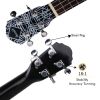 Soprano Ukulele 21 in Mini Kids Guitar Hawaiian ukelele music Instrument Kit ukalalee for Beginner Adults Kids Starter(Black)