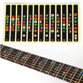 5pcs New Guitar Fretboard Note Decals Fingerboard for Beginner Learner Practice (Color: Multicolor)