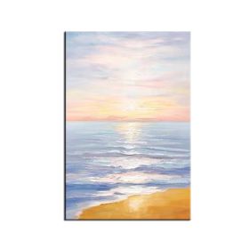 Modern Artist Painted Abstract Lingering Light Of The Setting Sun Oil Painting On Canvas Wall Art Picture Decor For Room Home (size: 70x140cm)