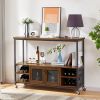 Wine shelf table;  modern wine bar cabinet;  console table;  bar table;  TV cabinet;  sideboard with storage compartment;  can be used in living room;