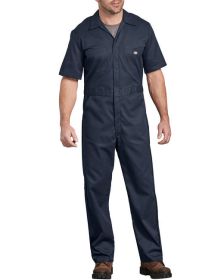 Men's FLEX Short-Sleeve Coverall - DARK NAVY _L - RG (Color: DARK NAVY _L, size: RG)