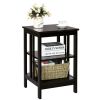 3-Tier Side Table End Table Nightstand with Stable Structure