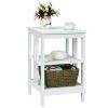 3-Tier Side Table End Table Nightstand with Stable Structure