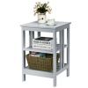 3-Tier Side Table End Table Nightstand with Stable Structure