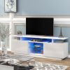 Modern TV Stand for TVs up to 65inches with LED lights, 16 Colors, for Livingroom, Bedroom