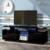 Modern TV Stand for TVs up to 65inches with LED lights, 16 Colors, for Livingroom, Bedroom