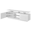 Modern TV Stand for TVs up to 65inches with LED lights, 16 Colors, for Livingroom, Bedroom