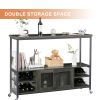 Wine shelf table;  modern wine bar cabinet;  console table;  bar table;  TV cabinet;  sideboard with storage compartment;  can be used in living room;